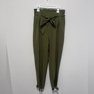 Grace Karin Olive Green Paperbag Pants Size Medium